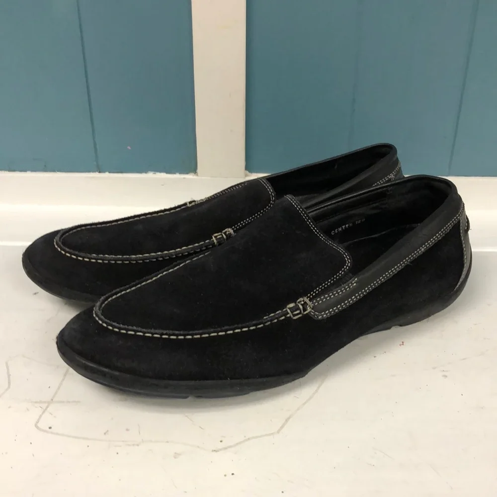 Donald J Pliner CENTER 120 Italian black Suede SlipOn Dress Casual Loafer size 9